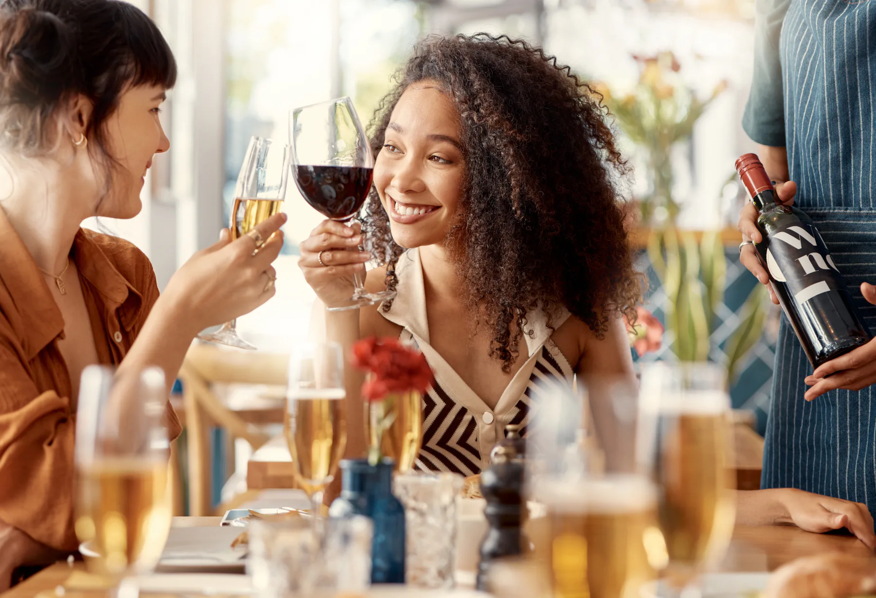 Guests at a tasting table